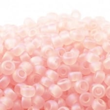 Miyuki Seed Beads 6/0 - Matte Transparent Pale Pink AB - 10g