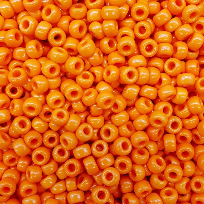  Seed Beads 6/0 - Opaque Orange - 10g