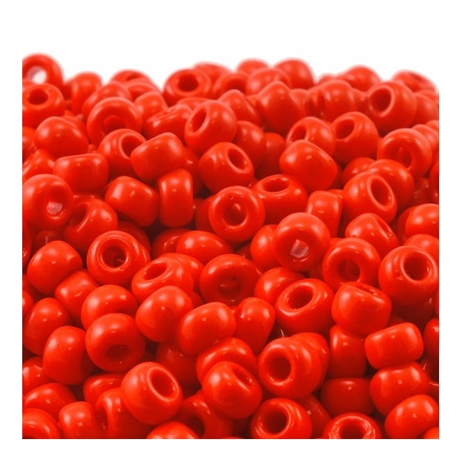  Seed Beads 6/0 - Opaque Red - 10g