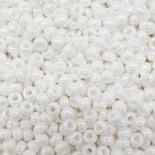 Miyuki Seed Beads 6/0 - Opaque White AB - 10g