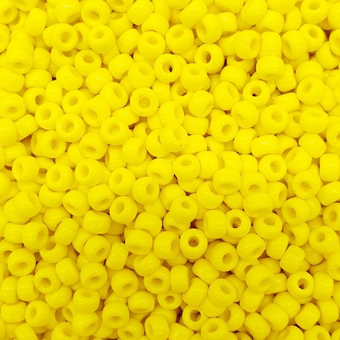  Seed Beads 6/0 - Opaque Yellow - 10g