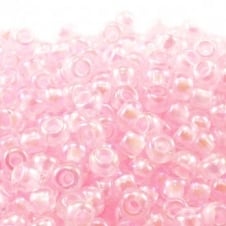 Miyuki Seed Beads 6/0 - Pink Lined Crystal AB - 10g