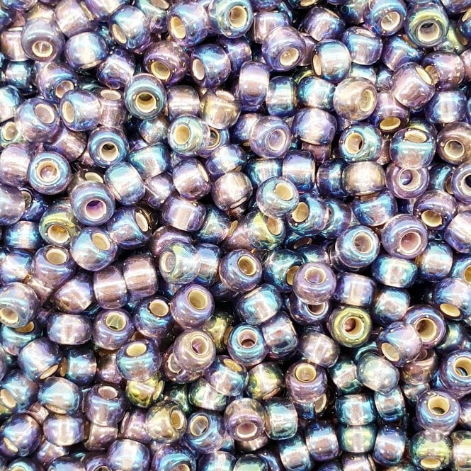  Seed Beads 6/0 - Silver Lined Amethyst - 10g