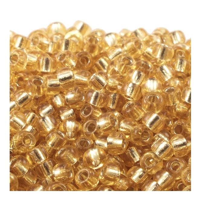  Seed Beads 6/0 - Silver Lined Gold - 10g