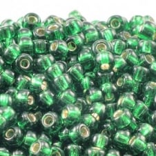 Miyuki Seed Beads 6/0 - Silver Lined Green - 10g