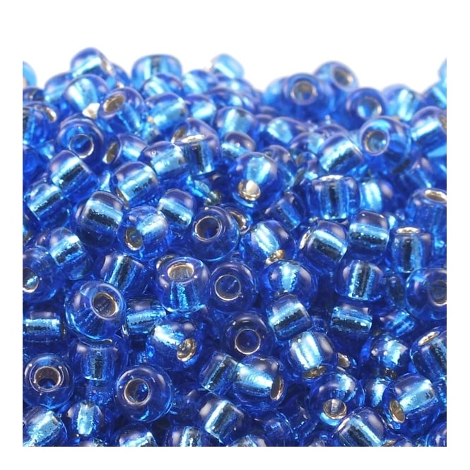  Seed Beads 6/0 - Silver Lined Sapphire - 10g