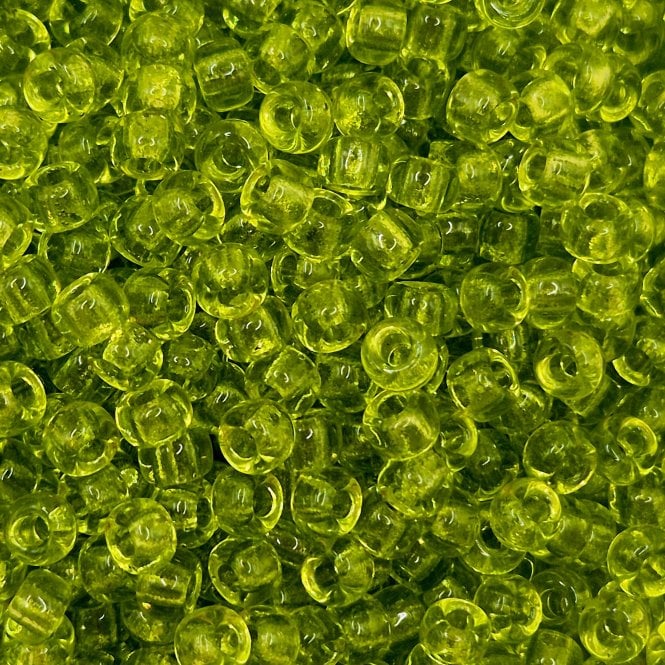  Seed Beads 6/0 - Transparent Chartreuse - 10g