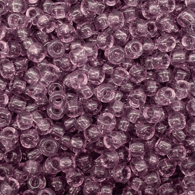  Seed Beads 6/0 - Transparent Smoky Amethyst - 10g