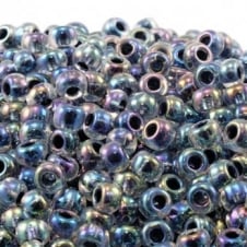 Miyuki Seed Beads 6/0 - Variegated Blue Lined Crystal AB - 10g