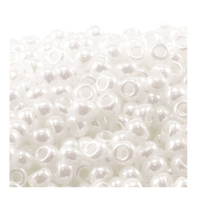  Seed Beads 6/0 - White Ceylon - 10g
