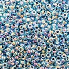 Miyuki Seed Beads 8/0 - Blue Lined Aqua AB - 10g