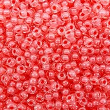 Miyuki Seed Beads 8/0 - Coral Lined Crystal - 10g