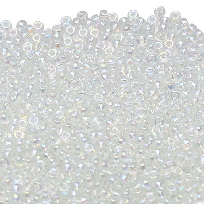  Seed Beads 8/0 - Crystal AB - 10g
