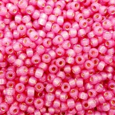 Miyuki Seed Beads 8/0 - Dyed Dark Rose Silver Lined Alabaster - 10g
