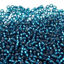 Miyuki Seed Beads 8/0 - Dyed Silver Lined Blue Zircon - 10g