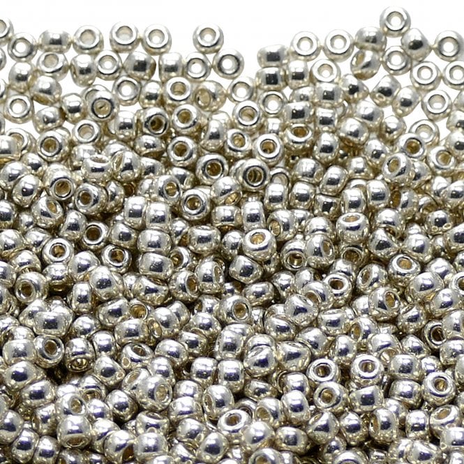  Seed Beads 8/0 - Galvanized Silver - 10g