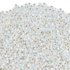 Miyuki Seed Beads 8/0 - Gilt-Lined White Opal - 10g