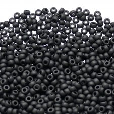 Miyuki Seed Beads 8/0 - Matte Black - 10g