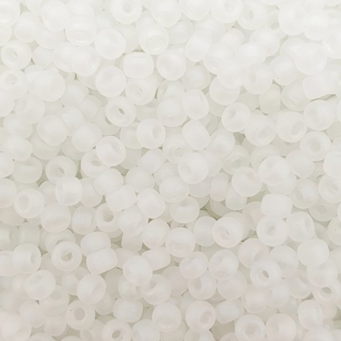  Seed Beads 8/0 - Matte Crystal AB - 10g