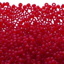 Miyuki Seed Beads 8/0 - Matte Transparent Ruby - 10g