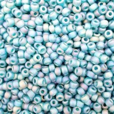 Miyuki Seed Beads 8/0 - Matte Transparent Teal AB - 10g