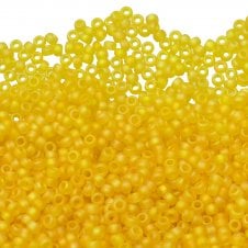 Miyuki Seed Beads 8/0 - Matte Transparent Yellow AB - 10g