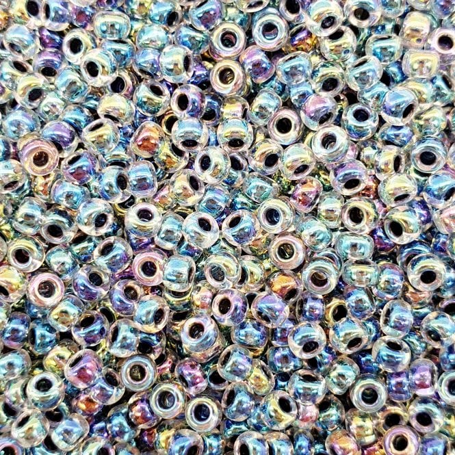  Seed Beads 8/0 - Noir Lined Crystal AB - 10g