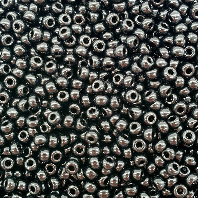  Seed Beads 8/0 - Opaque Black - 10g