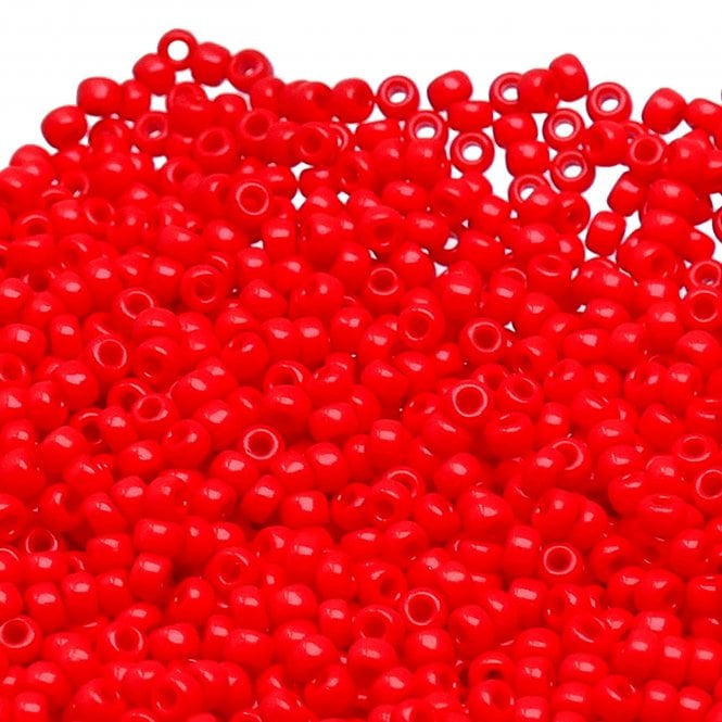  Seed Beads 8/0 - Opaque Red - 10g