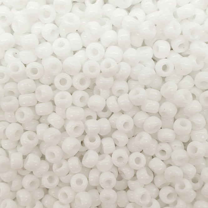  Seed Beads 8/0 - Opaque White - 10g