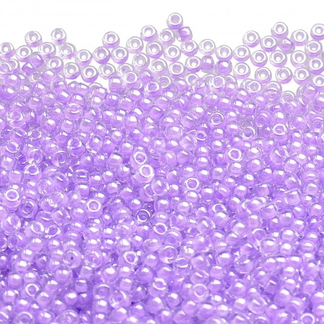  Seed Beads 8/0 - Orchid Lined Crystal - 10g