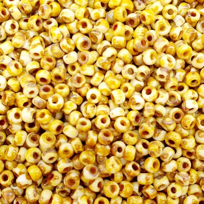  Seed Beads 8/0 - Picasso Canary Yellow Matte - 10g