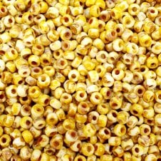 Miyuki Seed Beads 8/0 - Picasso Canary Yellow Matte - 10g