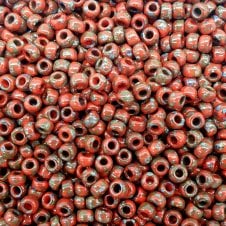 Miyuki Seed Beads 8/0 - Picasso Red Garnet Matte - 10g