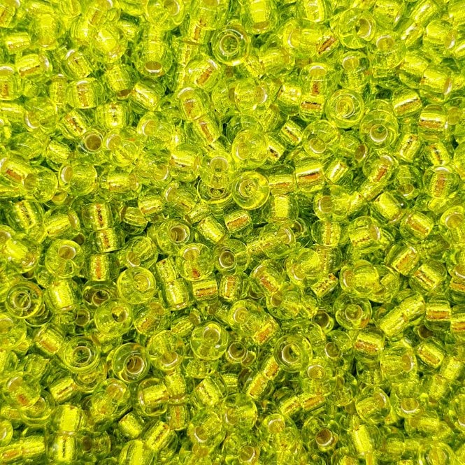  Seed Beads 8/0 - Silver Lined Chartreuse - 10g