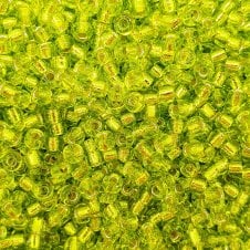 Miyuki Seed Beads 8/0 - Silver Lined Chartreuse - 10g