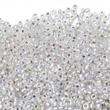 Miyuki Seed Beads 8/0 - Silver Lined Crystal AB - 10g