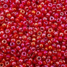 Miyuki Seed Beads 8/0 - Silver Lined Flame Red AB - 10g