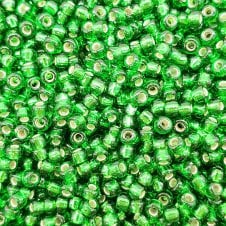 Miyuki Seed Beads 8/0 - Silver Lined Green - 10g