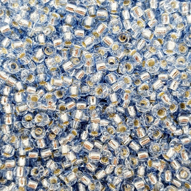  Seed Beads 8/0 - Silver Lined Light Sapphire - 10g