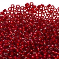 Miyuki Seed Beads 8/0 - Silver Lined Ruby - 10g
