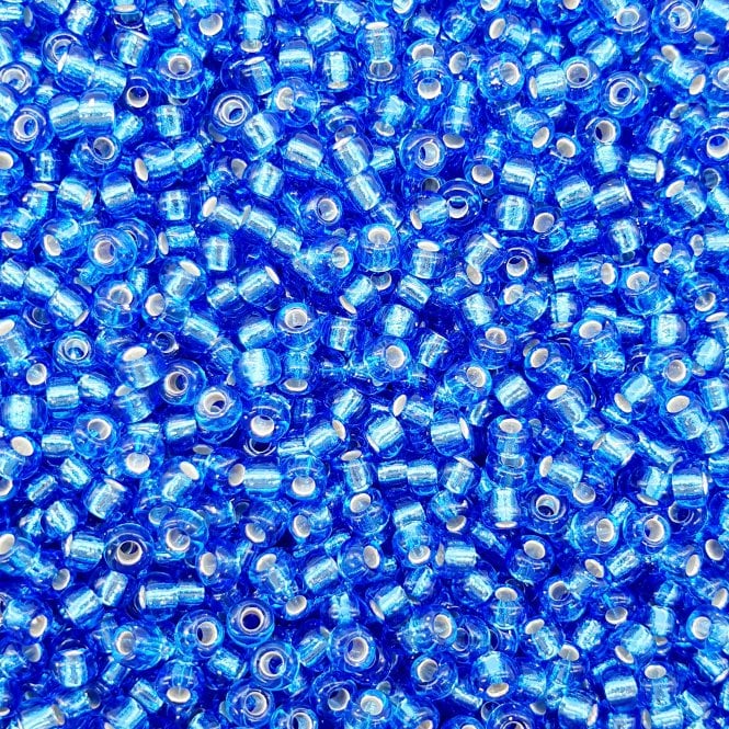  Seed Beads 8/0 - Silver Lined Sapphire - 10g