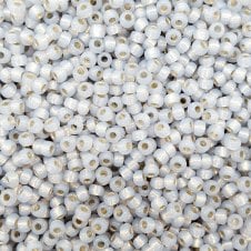 Miyuki Seed Beads 8/0 - Smoky Opal Silver Line Alabaster - 10g