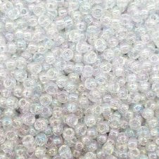 Miyuki Seed Beads 8/0 - Transparent Light Blue Gold Lustre - 10g
