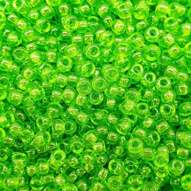  Seed Beads 8/0 - Transparent Lime - 10g