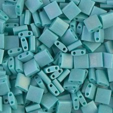 Miyuki Tila Beads - Matte Opaque Turquoise AB - 5g