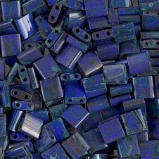 Miyuki Tila Beads - Picasso Opaque Cobalt - 5g