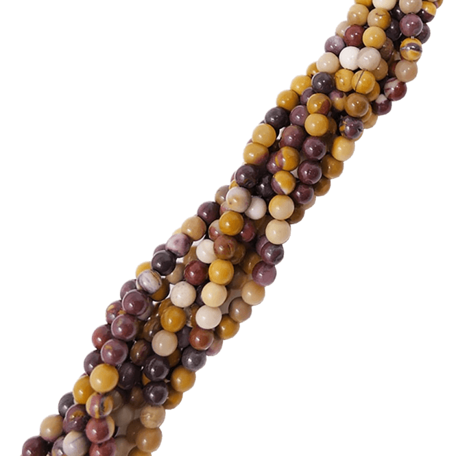 Mookaite Round Semi Precious Stones 4mm - 39cm String