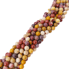 Mookaite Round Semi Precious Stones 6mm - 39cm String