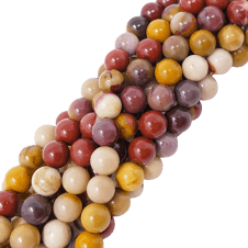 Mookaite Round Semi Precious Stones 8mm - 39cm String